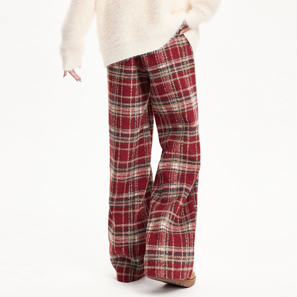 Fashion Personality Plaid Casual Trousers Men