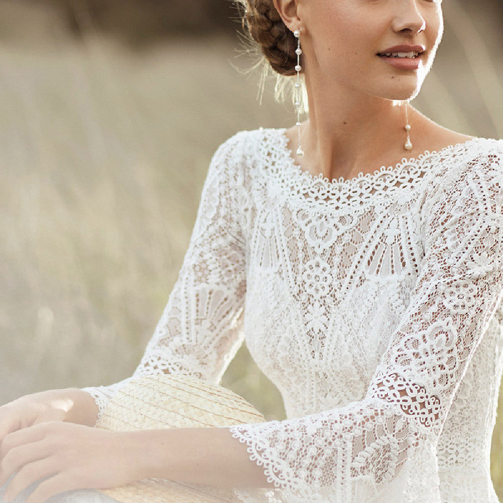 Women's Long-sleeved Wedding Dress
