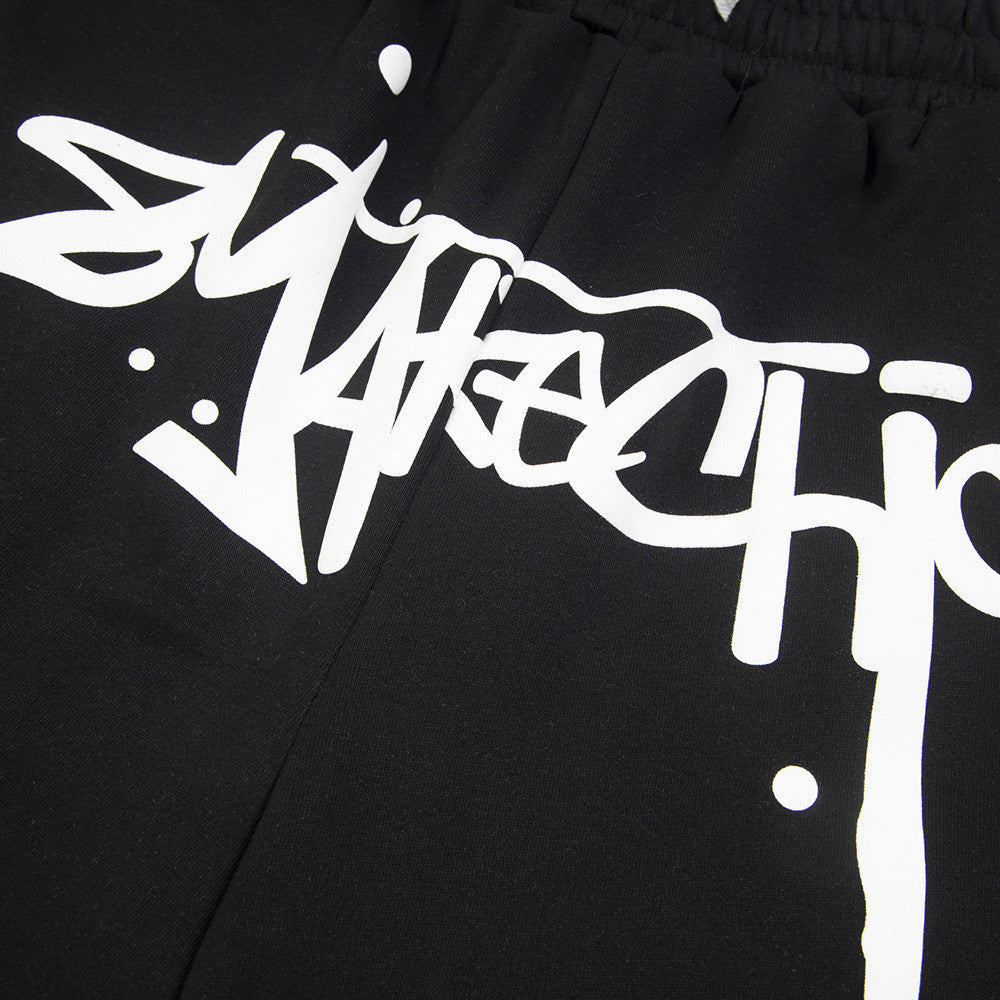Gothic Lettered Casual Shorts For Men And Women