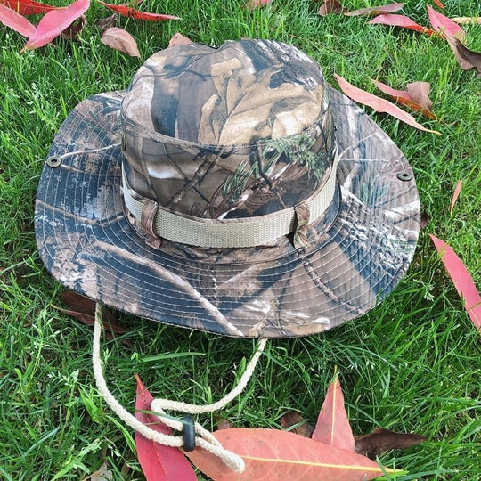 Boonie Hat Beige Broad-brimmed Hat Checked Cloth Men Women Mountaineering Outdoor Double-sided