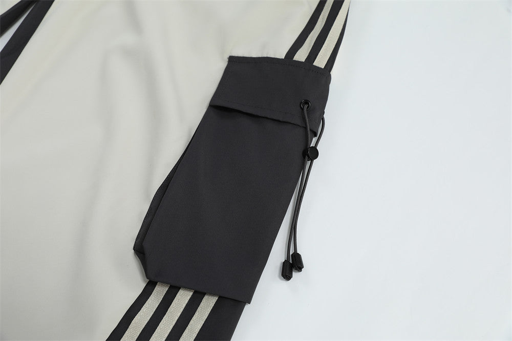 Contrast Color Overalls Casual Trousers For Men