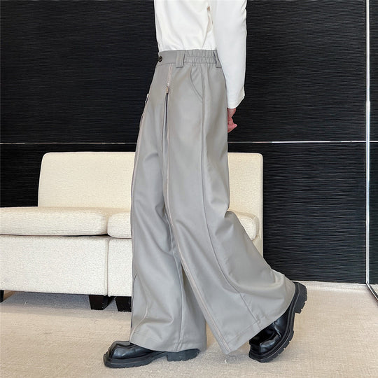 Design Wide Leg Men And Women Mop Trousers