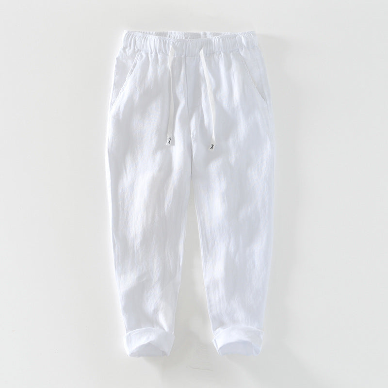 Fashion Linen Leisure Trousers Men