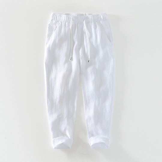 Fashion Linen Leisure Trousers Men
