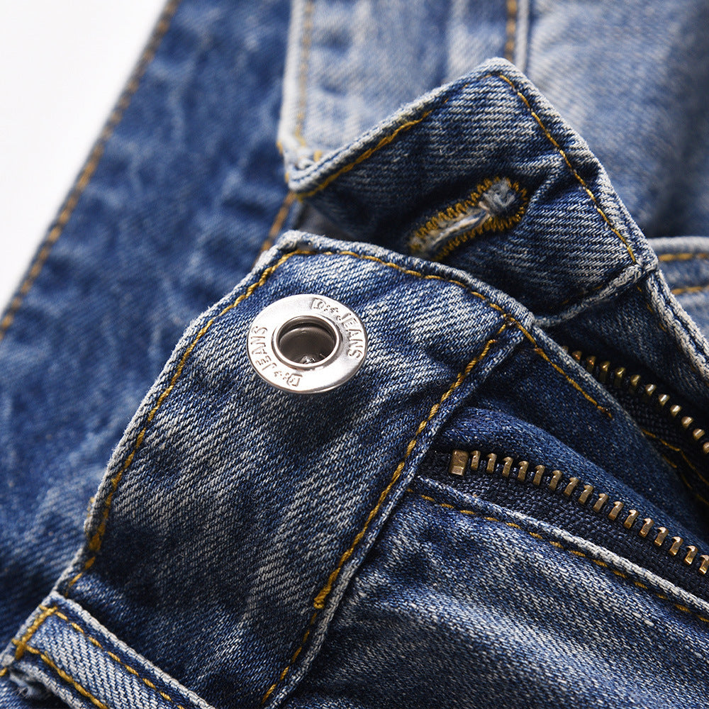 Fashion Wide-leg Denim Trousers For Men
