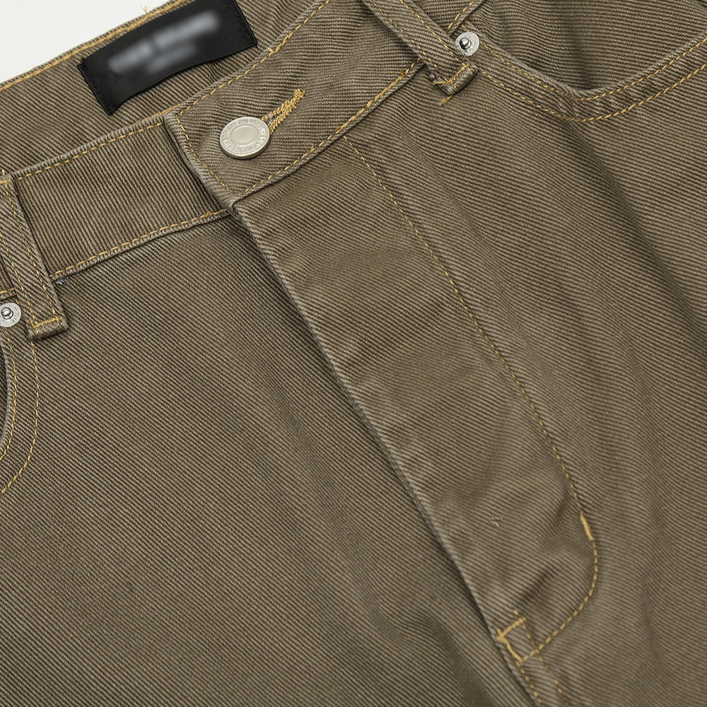 Fashion Denim Straight-leg Trousers Men