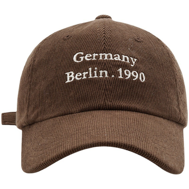 Men And Women Fashion Wide Eaves Corduroy Baseball Hat