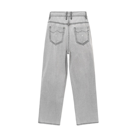 Men Splash Loose Casual Straight Trousers