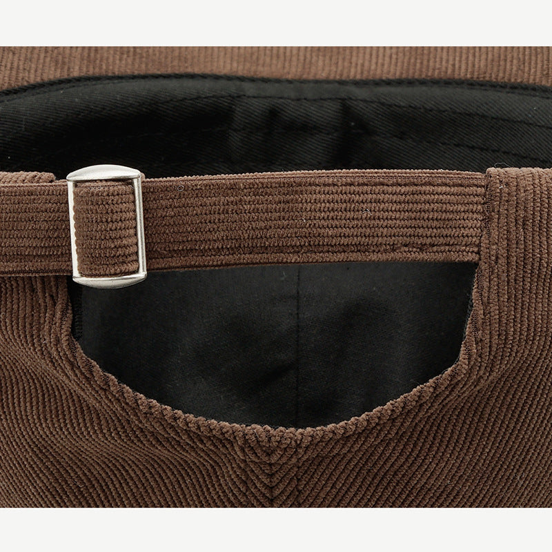 Men And Women Fashion Wide Eaves Corduroy Baseball Hat