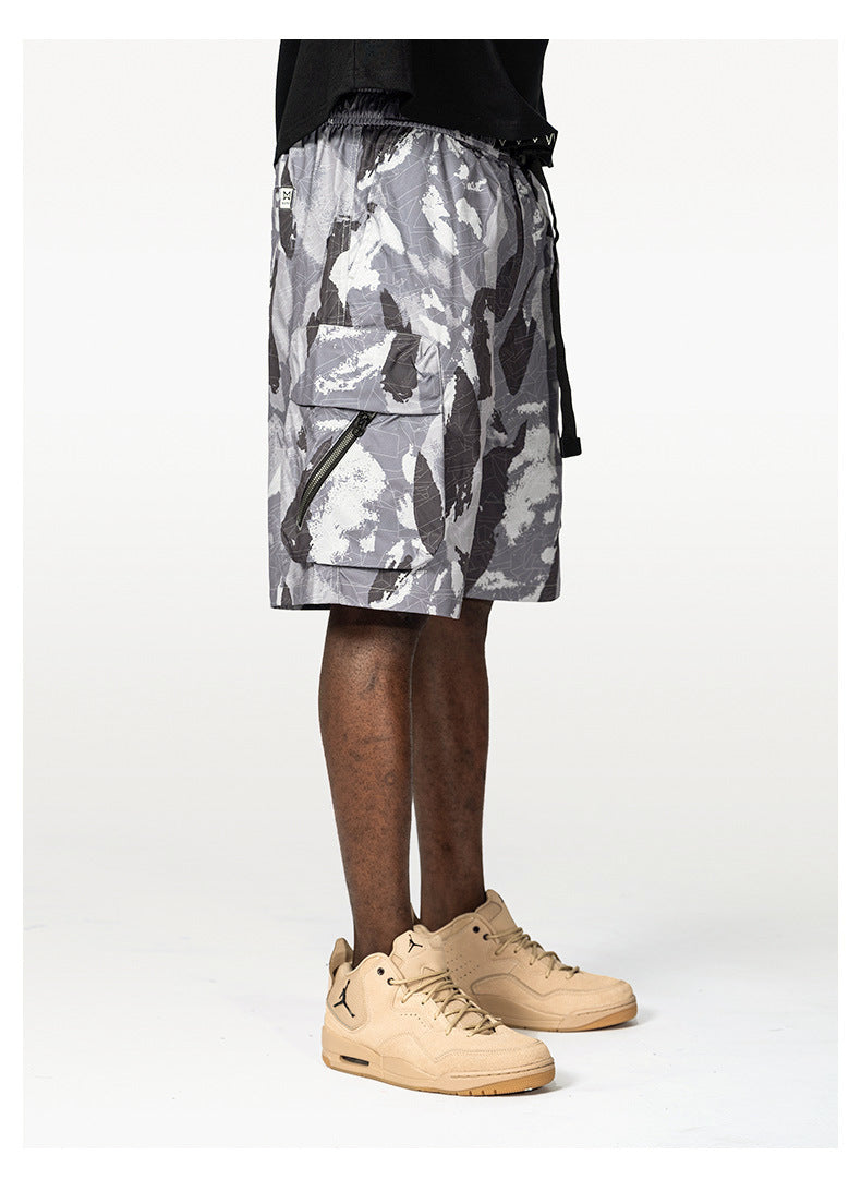 Camouflage Shorts For Men Overalls Loose Trendy Casual