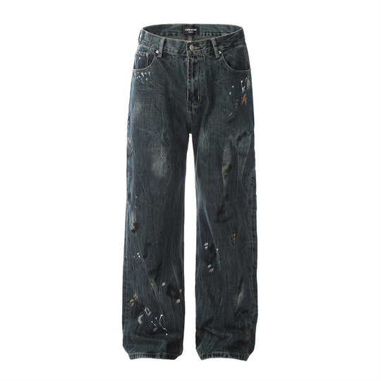 Fashion Printed Straight-leg Trousers Men