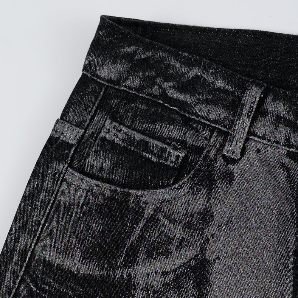 Tie Dye Fashionable Denim Trousers Men